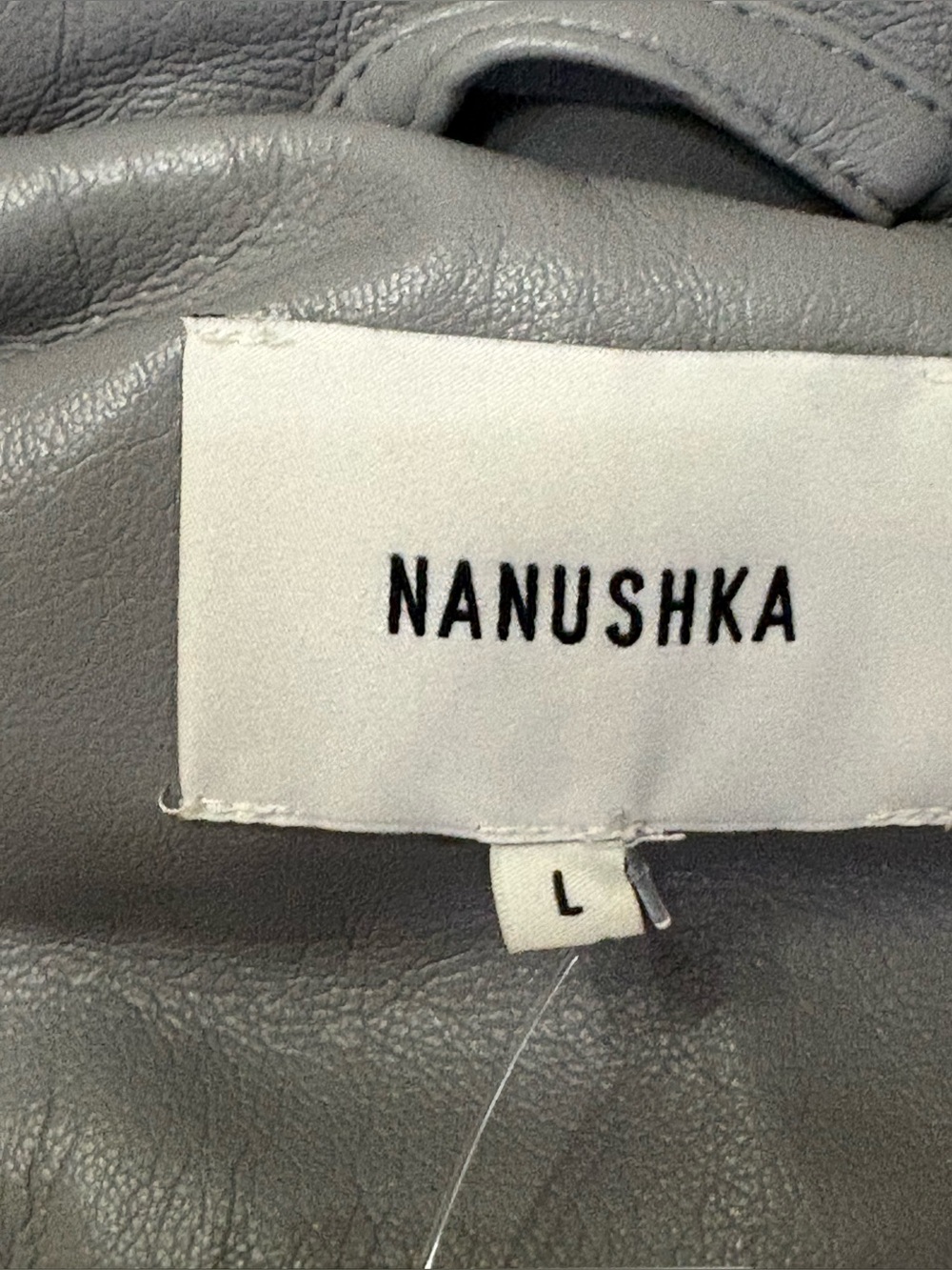 Nanushka Murillo Dusk Blue Quilted Vegan Leather Puffer Vest NWT - Picture 8 of 12